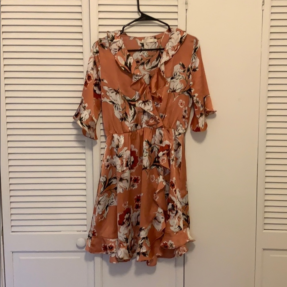 Peach floral sundress
